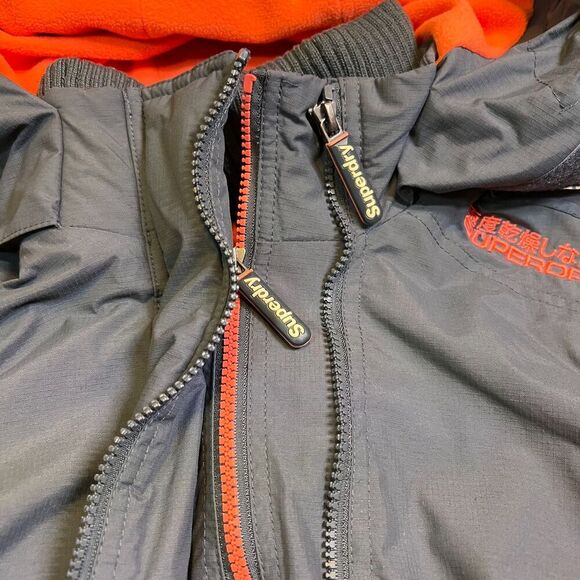 Superdry Japan Navy Pink Windcheater Jacket Women's Sz Small Insulated Full Zip - Picture 9 of 16